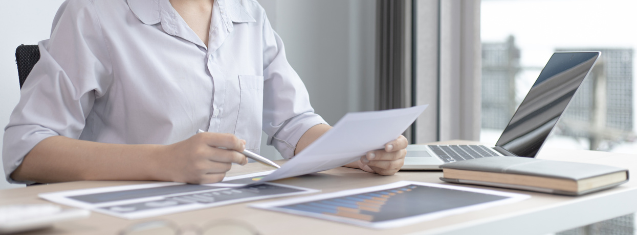 Businessman Preparing Marketing Report 